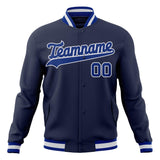 Custom Navy & Royal Solid Color Varsity Jacket JA01240607CK319