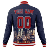 Custom Navy & Red 3D Boston Massachusetts City Edition Varsity Jacket JA01240607CK329