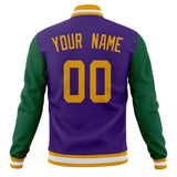 Custom Purple & Kelly-Green Solid Color Varsity Jacket JA01240607CK441