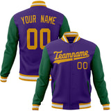 Custom Purple & Kelly-Green Solid Color Varsity Jacket JA01240607CK441