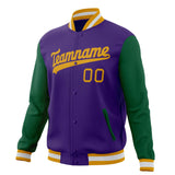 Custom Purple & Kelly-Green Solid Color Varsity Jacket JA01240607CK441