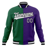 Custom Purple & Kelly-Green Solid Color Varsity Jacket JA01240607CK443