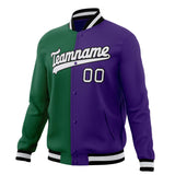 Custom Purple & Kelly-Green Solid Color Varsity Jacket JA01240607CK443