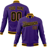 Custom Purple & Black Solid Color Varsity Jacket JA01240607CK447