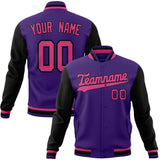 Custom Purple & Pink Solid Color Varsity Jacket JA01240607CK449