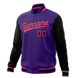 Custom Purple & Pink Solid Color Varsity Jacket JA01240607CK449