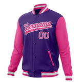 Custom Purple & Pink Solid Color Varsity Jacket JA01240607CK454