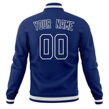 Custom Royal & White Solid Color Varsity Jacket JA01240607CK511