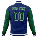 Custom Royal & Kelly-Green Solid Color Varsity Jacket JA01240607CK513