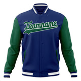 Custom Royal & Kelly-Green Solid Color Varsity Jacket JA01240607CK513