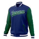 Custom Royal & Kelly-Green Solid Color Varsity Jacket JA01240607CK513