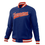 Custom Royal & Orange Solid Color Varsity Jacket JA01240607CK514