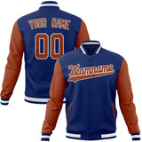 Custom Royal & Brown Solid Color Varsity Jacket JA01240607CK518