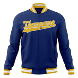 Custom Royal & Gold Solid Color Varsity Jacket JA01240607CK528