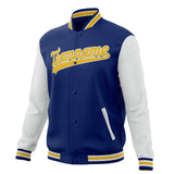 Custom Royal & White Solid Color Varsity Jacket JA01240607CK530