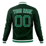 Custom Green & Kelly-Green Solid Color Varsity Jacket JA01240607JZ224