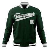 Custom Green & Gray Solid Color Varsity Jacket JA01240607JZ226