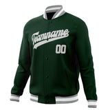 Custom Green & Gray Solid Color Varsity Jacket JA01240607JZ226