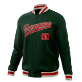 Custom Green & Red Solid Color Varsity Jacket JA01240607JZ228