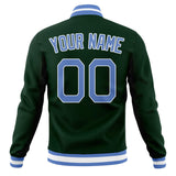 Custom Green & Light-Blue Solid Color Varsity Jacket JA01240607JZ229