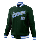 Custom Green & Light-Blue Solid Color Varsity Jacket JA01240607JZ229