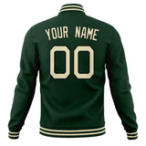 Custom Green & Cream Solid Color Varsity Jacket JA01240607JZ233