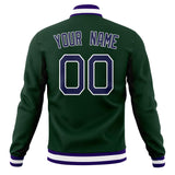 Custom Green & Royal Solid Color Varsity Jacket JA01240607JZ236