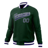 Custom Green & Royal Solid Color Varsity Jacket JA01240607JZ236