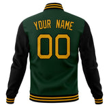 Custom Green & Gold Solid Color Varsity Jacket JA01240607JZ237