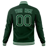 Custom Green & Kelly-Green Solid Color Varsity Jacket JA01240607JZ238