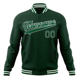 Custom Green & Kelly-Green Solid Color Varsity Jacket JA01240607JZ238