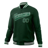 Custom Green & Kelly-Green Solid Color Varsity Jacket JA01240607JZ238