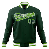 Custom Green & Teal Solid Color Varsity Jacket JA01240607JZ239