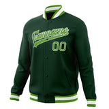 Custom Green & Teal Solid Color Varsity Jacket JA01240607JZ239