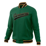 Custom Kelly-Green & Black Solid Color Varsity Jacket JA01240607JZ258