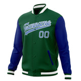 Custom Kelly-Green & Royal Solid Color Varsity Jacket JA01240607JZ266