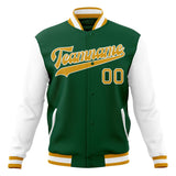 Custom Kelly-Green & Gold Solid Color Varsity Jacket JA01240607JZ269