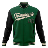 Custom Kelly-Green & Black Solid Color Varsity Jacket JA01240607JZ270