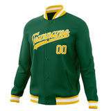 Custom Kelly-Green & Gold Solid Color Varsity Jacket JA01240607JZ274