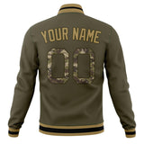 Custom Olive & Camo Solid Color Varsity Jacket JA01240607JZ351