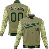 Custom Olive & Camo Solid Color Varsity Jacket JA01240607JZ352