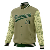 Custom Olive & Camo Solid Color Varsity Jacket JA01240607JZ352