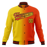 Custom Orange & Yellow Gradient Varsity Jacket JA01240607JZ376