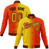 Custom Orange & Yellow Gradient Varsity Jacket