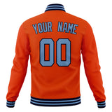 Custom Orange & Light-Blue Solid Color Varsity Jacket JA01240607JZ378