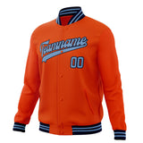 Custom Orange & Light-Blue Solid Color Varsity Jacket JA01240607JZ378