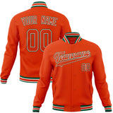 Custom Orange & Kelly-Green Solid Color Varsity Jacket JA01240607JZ383