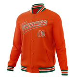 Custom Orange & Kelly-Green Solid Color Varsity Jacket JA01240607JZ383