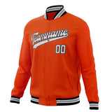 Custom Orange & Gray Solid Color Varsity Jacket JA01240607JZ390