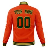 Custom Orange & Green Solid Color Varsity Jacket JA01240607JZ391